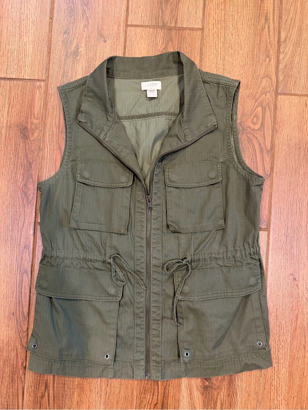 J. Crew Olive Utility Drawstring Vest / women’s XS